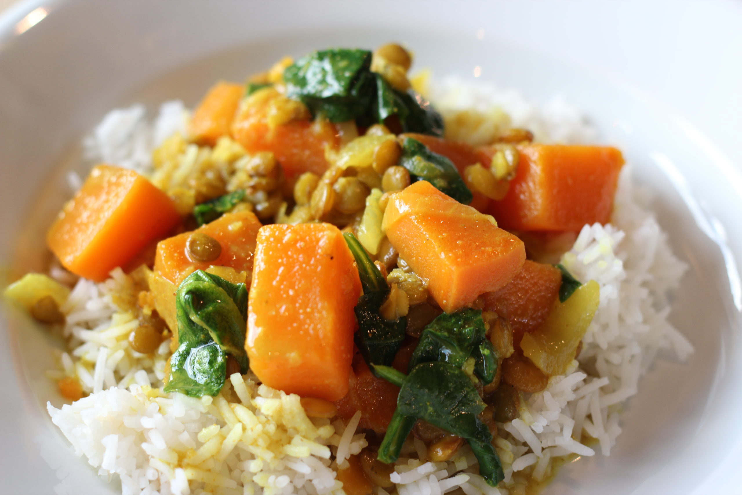 Sweet Potato Lentil Curry Bowl – The Sticky Kitchen